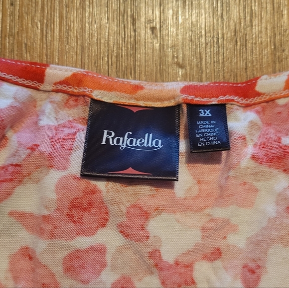 Red leopard print tank top with embroidered lace (3x) - Picture 5 of 7